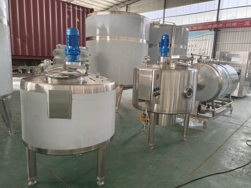 Stainless steel juice mixing system