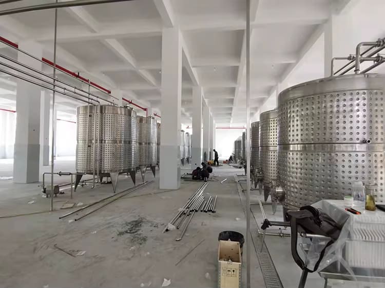 Fermentation tank stainless steel internal structure
