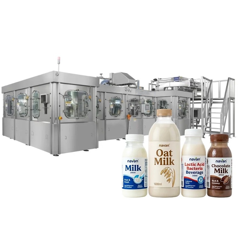High speed aseptic milk filling machine for PET and HDPE bottles