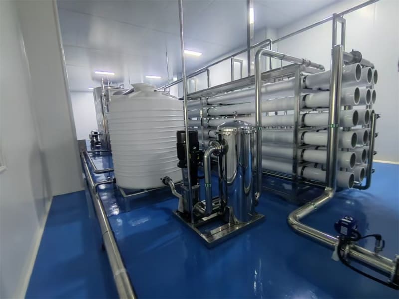 Water treatment system for aseptic milk production line