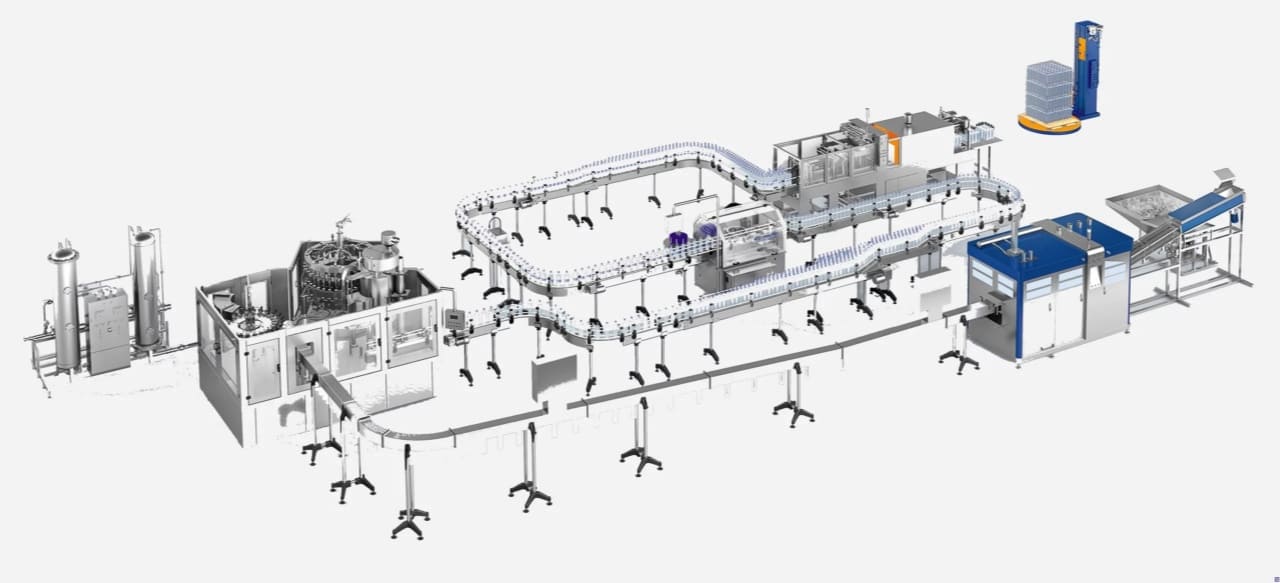 Beer Production Line CAD 3D Layout